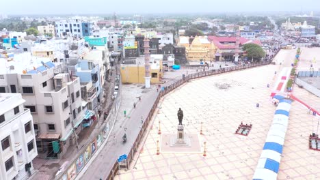 Aerial-top-view-of-birds-flying-over-the-Somnath-mandir-of-Gujrat