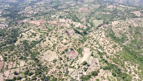 Drone-view-of-West-Pokot,-North-Rift--Kenya--:green-raining-season-on-the-north-dry-parts-of-Kenya