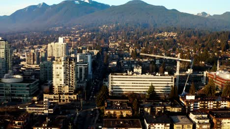 City-Views-Of-North-Vancouver-With-Lions-Gate-Hospital-In-British-Columbia,-Canada