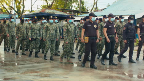 Philippine-National-Police-officers-attend-a-flag-ceremony-amidst-a-pandemic