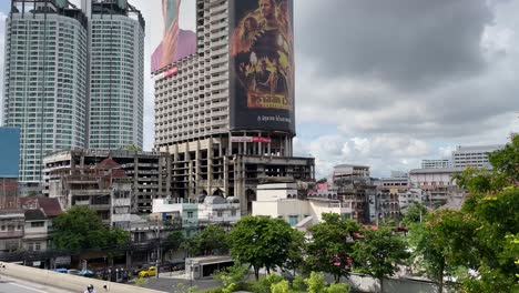 Sathorn-Unique-Tower,-unfinished-skyscraper-in-Bangkok