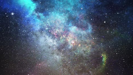 La-Nebulosa-Azul-De-4k-Y-Las-Estrellas-Residen-En-El-Vasto-Universo