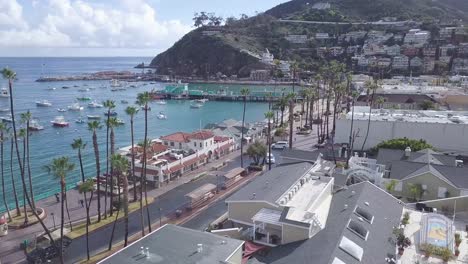 Flying-over-harbour-in-Catalina-island