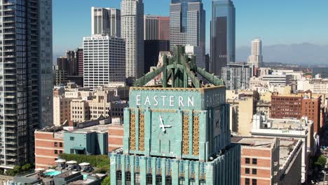 Aerial-View-Of-Iconic-Eastern-Columbia-Lofts-In-Downtown-Los-Angeles