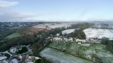 Aerial-tracking-into-a-wintry-setting