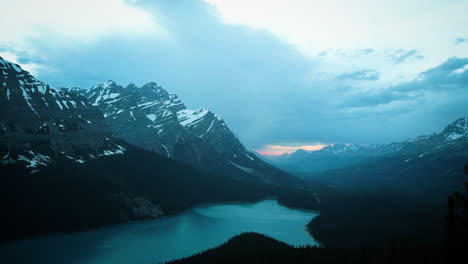 Cinematic-and-dark-mountain-range-at-dusk