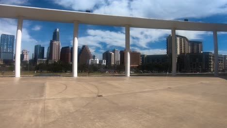 A-Long-Center-view-of-the-Austin-Texas-Skyline,-Spring-2019-Seg-3-of-3