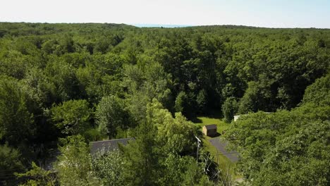 Aerial-view:-Maine's-forest-and-coastal-landscape