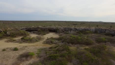 Aerial-shot-of-the-caves-which-Arawak-Indians-used-on-Bonaire