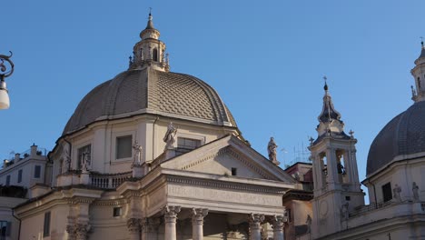 Pan-shoot-for-The-twin-churches-exterior-in-people’s-square-in-Rome