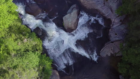 Flying-over-waterfalls-in-DuPont-State-Park-in-North-Carolina
