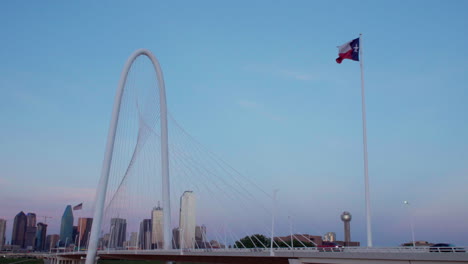 This-is-a-time-lapse-of-the-Margaret-Hunt-Hill-Bridge-in-Dallas,-TX
