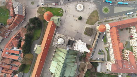 Luftaufnahme-Des-Zentrums-Von-Zagreb-Und-Der-Kathedrale