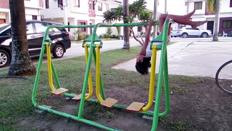 Afternoon-playground-scene-at-a-suburban-residential-subdivision-in-Mandaue-City,-Central-Visayas-region,-Philippines