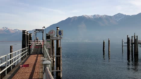 Pier-on-the-shore-of-lake-Maggiore-in-Locarno-Switzerland-4k