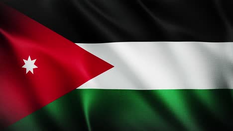 Flagge-Jordaniens-Winkt-Im-Hintergrund