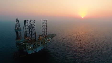 Ws-Aerial-view-of-the-gas-platform-at-sunset
