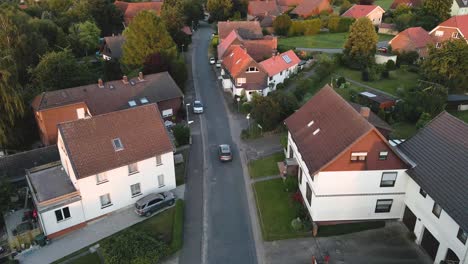 Drone-Shoot-following-a-Car-in-the-urban-village