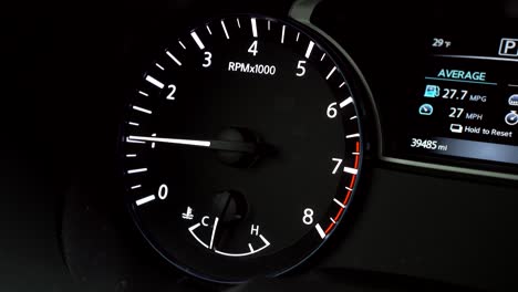 RPM-indicator-on-the-gauge-cluster-of-a-car