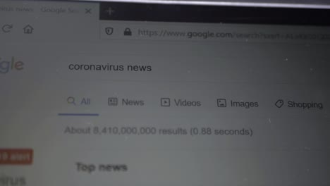 Google-Internetsuche-Nach-Coronavirus-Nachrichtenplanungsaufnahme