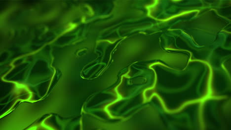 Abstract-Neon-Lines-Animation-Loop,-Repeatable-Green-and-Yellow-Liquid-Background