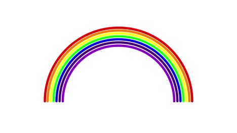Rainbow-Graphic-Appears-Swoop-Across.-White-Background
