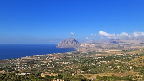 Incredible-panoramic-view-of-Mount-Cofano-and-Bonagia-gulf-from-Erice-viewpoint-in-Sicily