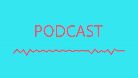 Podcast-Text-Mit-Audio-Wellenform-Visualisierung