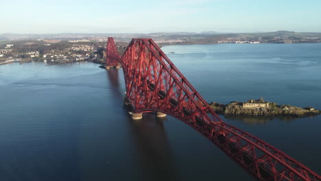 Aerial-view-of-the-Forth-Rail-Bridge-with-Inchgarvie-in-the-background