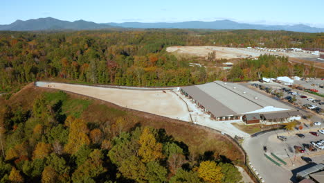 Aerial-view-of-an-equestrian-facility-situated-in-the-picturesque-North-Carolina-landscape