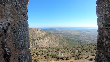 The-panoramic-Montgri-Castle-window's-and-view-the-coast