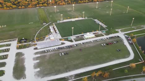 Spinning-aerial-of-a-sports-and-soccer-complex