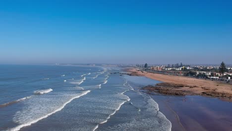 Casablanca-Stranddrohnen-Luftaufnahme