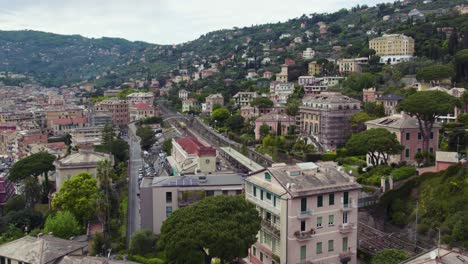 Train-station-and-colorful-hillside-houses-of-Santa-Margherita-Ligure