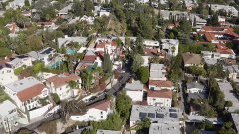 Aerial-crawl-over-Whitley-Heights-neighborhood-in-Hollywood-California