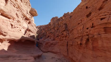 Beautiful-colored-Dahab-canyon-in-Egypt-on-a-bright-sunny-day