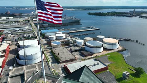 Fuel-crude-oil-storage-at-port-in-USA