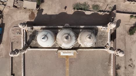 Aerial-Overhead-View-Of-Dome-Rooftop-At-Derawar-Fort
