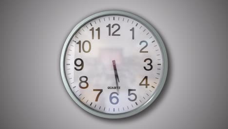 Analogue-Wall-Clock-Timelapse-Loop-with-Gray-Background
