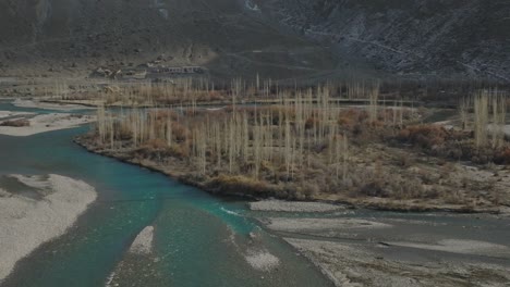 Ariel-view-of-Phander-valley-in-Ghizer-District-of-Gilgit-Baltistan,-Pakistan