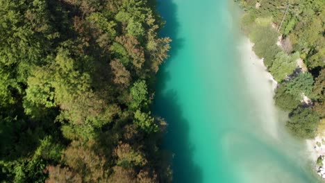 Aerial-view-of-beautiful-Soca-river