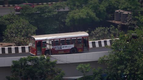 Western-Express-Autopista-Top-Shot-Recuperación-Bandra-West-Mumbai-Maharashtra-Flyover-Sea-Link-Bus-Transporte-Público