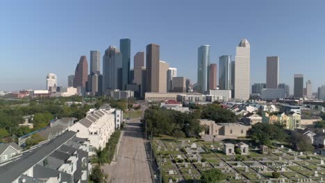 This-video-is-about-an-aerial-of-downtown-Houston-skyline-from-nearby-neighborhood