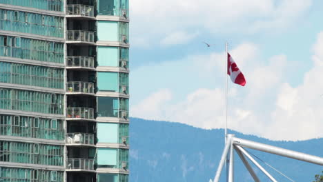 Canada-flag-downtown-Vancouver