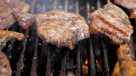 Lamb-chops-on-a-BBQ-grill