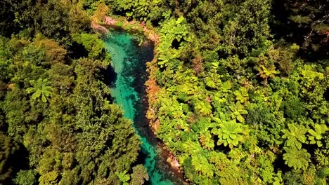 Un-Hermoso-Río-Cristalino-De-Agua-De-Manantial-Natural-Que-Fluye-A-Través-De-Las-Montañas-De-Nueva-Zelanda