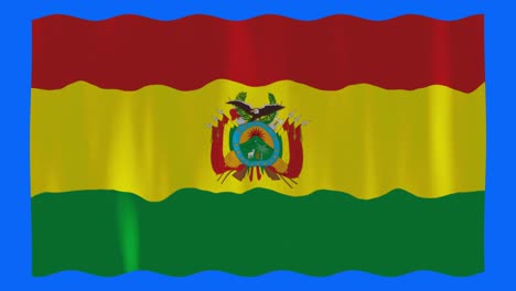 Bolivien-Flaggenschwenken-Chroma-Screen-Stockvideos-Für-Hintergründe-Und-Texturen-I-Bolivien-Landesflaggenschwenken-Stockvideo