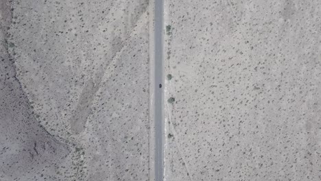 Aerial-Drone-Shot-of-Vehicle-Travelling-on-Route-66
