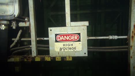 High-Voltage-sign-in-flooded-nuclear-silo