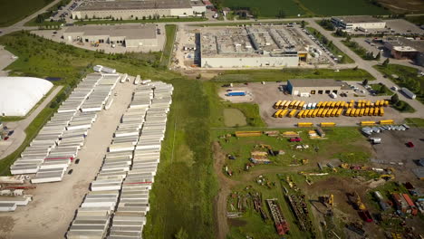 Aerial-shot-of-a-large-complex-of-warehouses